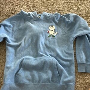 Light Blue riot Society cat hoodie